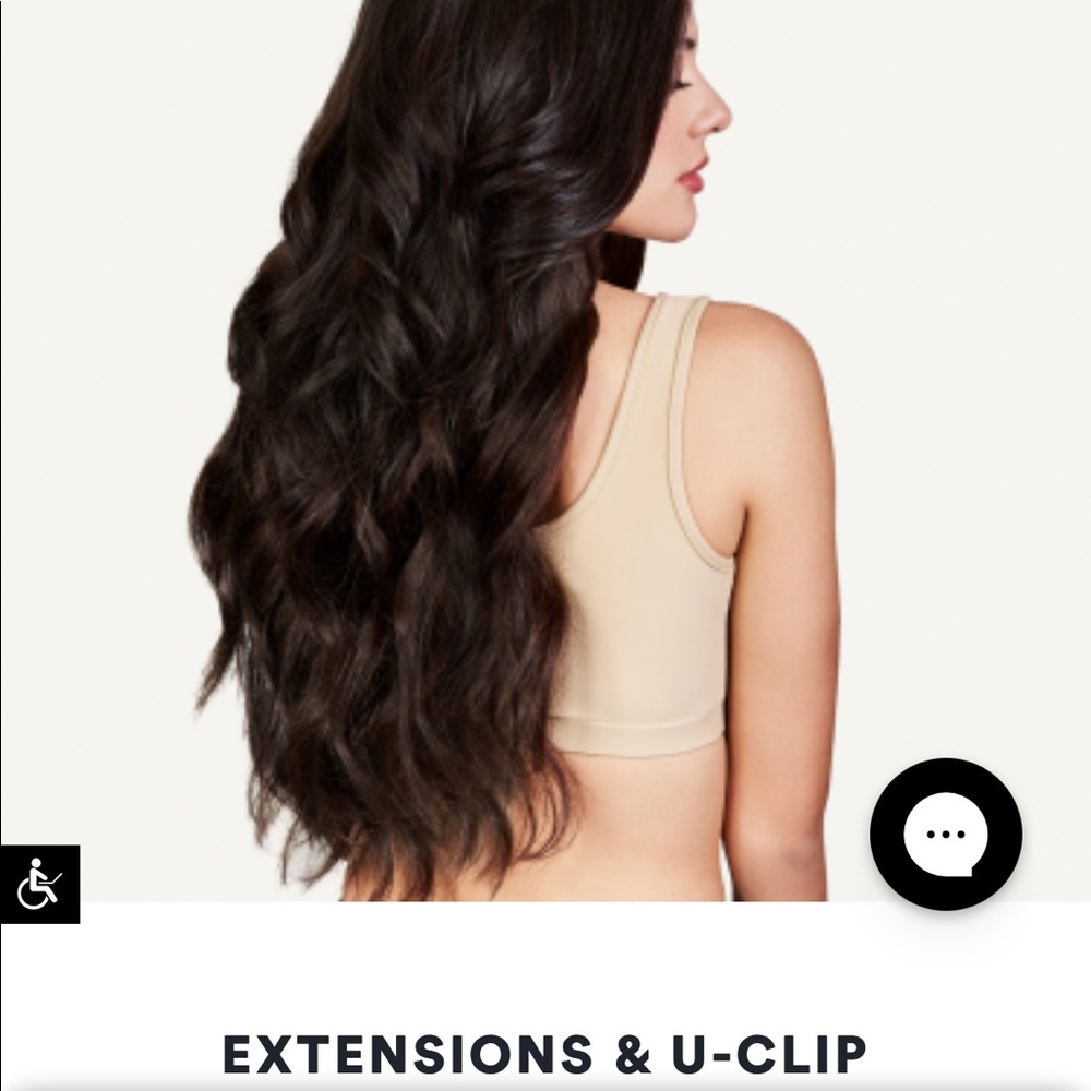 hair extensions natural wave Dark Brown U Clip 16”